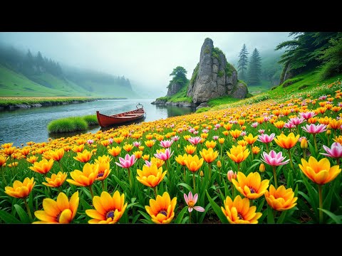 River of Flowers 🌸Relaxing Floral Music and Soothing Piano Melodies to Calm the Mind and Relieve