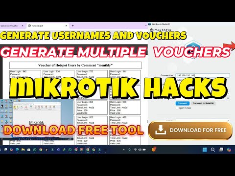 2025 MIKROTIK HOTSOP VOUCHERS | GENERATE & MANAGE USERNAMES AND VOUCHERS ON YOUR MIKROTIK
