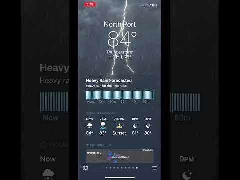 iOS 18 weather animation: Thunderstorm (day)