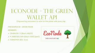 EcoNode - The Green Wallet API