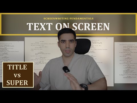 How to write TEXT ON SCREEN in the screenplays?