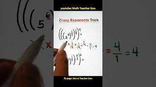 Crazy Exponent Math Trick #mathteachergon #mathtrick #mathtricks #exponents #algebra