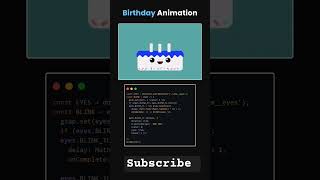 Birthday Animation using HTML CSS 🔥#animation #html #css #ai #shorts #webdesign #coding