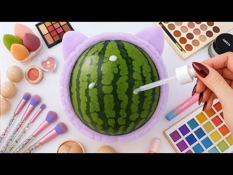 ASMR Makeup on Watermelon🍉 (No Talking) #3