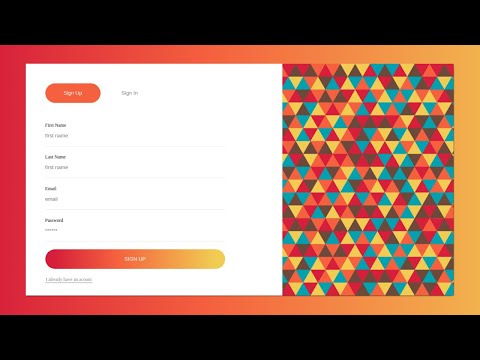 how to create an awesome signup form using only Html and pure CSS