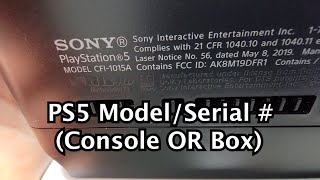 PS5 How to Find Model & Serial Number