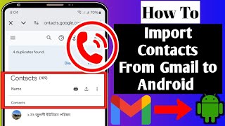 How to Import Contacts From Gmail to Android (New Processes 2024) || Contacts Import