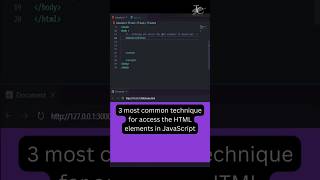 3 most common technique for access HTML elements in JavaScript | JavaScript Tutorial in 1 minutes #3