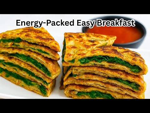 Quick and Tasty Spinach Breakfast for Weightloss I Healthy Palak Breakfast Recipe  in 5 minutes 