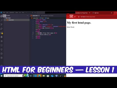HTML for Beginners — Lesson 1: Setup & Your First Webpage