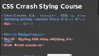 CSS Crash Course – Learn Styling Step by Step