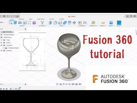 Fusion 360 tutorial for beginners | designing Glass in Autodesk fusion 360