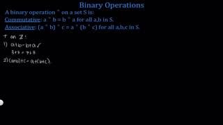 Commutative and Associative Binary Operations