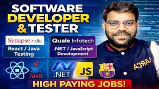 Software Tester & Developer Jobs 2026 | React, Java, .NET Hiring | High Paying IT Jobs