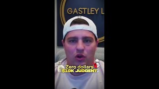 $1,300 offer rejected. $10,100 judgment secured.