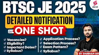 BTSC JE New Vacancy 2025 | BTSC JE Syllabus, Salary, Eligibility & Exam Pattern | Shubham Sir