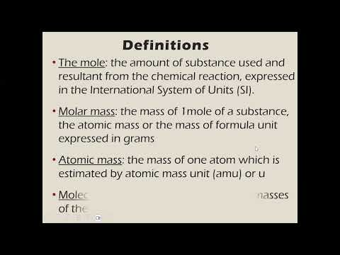 The Mole - Molar Mass