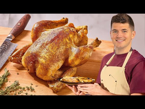 Juicy Whole Roasted Chicken With Crispy Skin