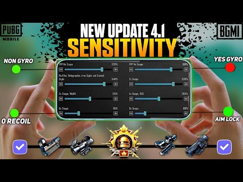 NEW UPDATE 4.1 CODE 🔥 PUBG MOBILE/BGMI SENSITIVITY SETTINGS 2025 | BEST SCOPE SENSITIVITY SETTINGS✅
