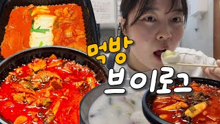 VLOG | 먹방 브이로그 | 음식에 빠진게 죄는 아니잖아~! ( 곱도리탕, 소머리국밥, 수박,묵은지닭볶음탕, 고기국물두루치기 등) 