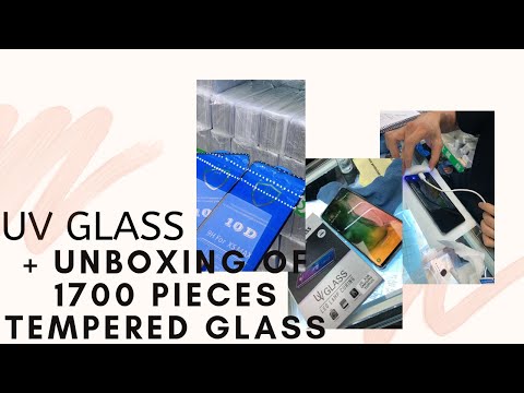 Samsung Galaxy S10 Plus UV Glass Edge to Edge Full Glass & 1700 pcs of Tempered Glass Unboxing