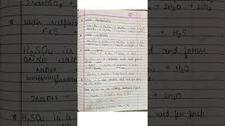 Sulphuric Acid Notes Chemistry #icseclass10 #icse2026 #class10icse #icsechemistry #icsechemistry10