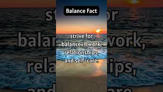 Strive for balance in work....#shorts
