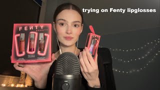 ASMR trying limited edition Fenty lip glosses