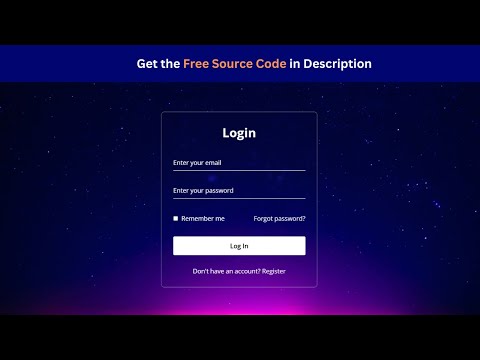 Design a Glassmorphism Login Form Using HTML, and CSS  Free Source Code