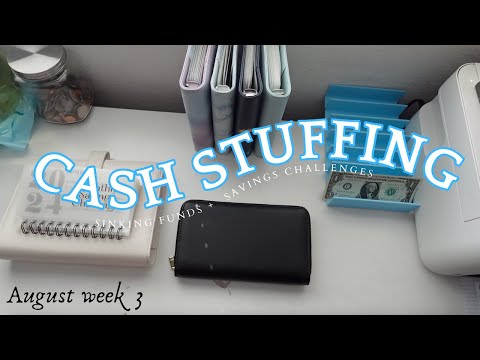 Cash Stuffing August week 3 | $816 | Sinking Funds and Savings Challenges