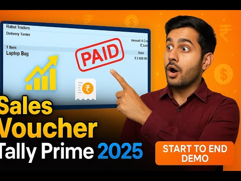 Sales Voucher in Tally Prime 🧾 | Full Tutorial with GST & Invoice Setup (2025)