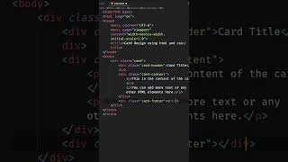 Mastering Card Design with HTML and CSS | #shorts #html5 #sopnolikhi #স্বপ্নলিখি