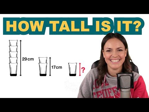 How tall is the glass? – Solving math puzzles