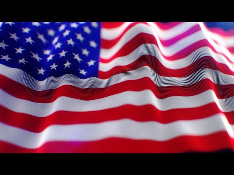 🇺🇸 American Waving Flag / USA Flag Particles Wave Animation +4K 60FPS PREMIUM