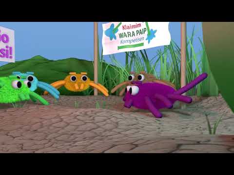Incy Wincy Spider in Tok Pisin - New C4D animation with music