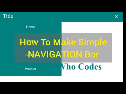 How To Make A Navigation Bar (Super Simple). HTML, CSS, JS