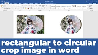crop circle image | how to crop image in word | crop circular shape in MS word | crop image in word