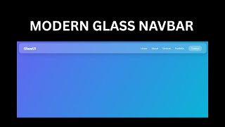 Responsive Glassmorphism Navbar using HTML & CSS only  #ResponsiveNavbar #HTML #CSS