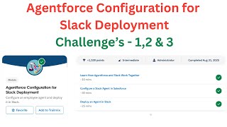 Agentforce Configuration for Slack Deployment #agentforce #salesforcetrailhead