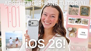 customizing my iPHONE 17 pro max with iOS 26 to be AESTHETIC! ⊹ ࣪ ˖ 𐙚 *pinterest inspired*