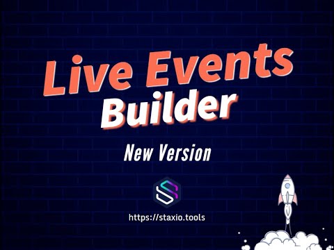 YouTube Live Events Builder - Staxio