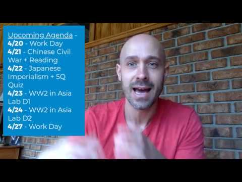 World History Weekly Overview (4/20 - 4/24)