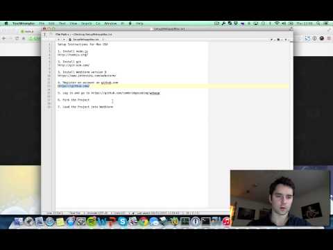 Build a Web App - Set up Instructions for Mac OSX