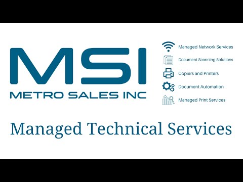 Metro Sales, Inc. Managed Technical Services Overview