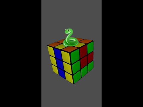 Make 'MAMBA'🐍On A 3 by 3 Rubik's Cube #youtubeshorts