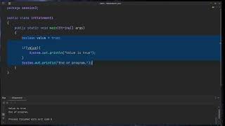 If-statements in Java, code example
