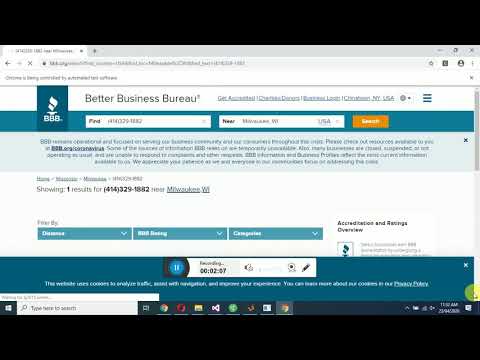 scraper fax number bbb org