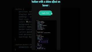 button with a shine effect on hover: #project #coding #codenewbie