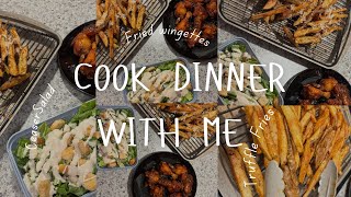 Easy Gourmet at Home: Crispy Chicken, Truffle Fries & Fresh Salad!