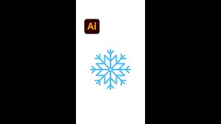 Christmas Snowflake Logo Illustration - Illustrator tips #shorts - Design.lk
